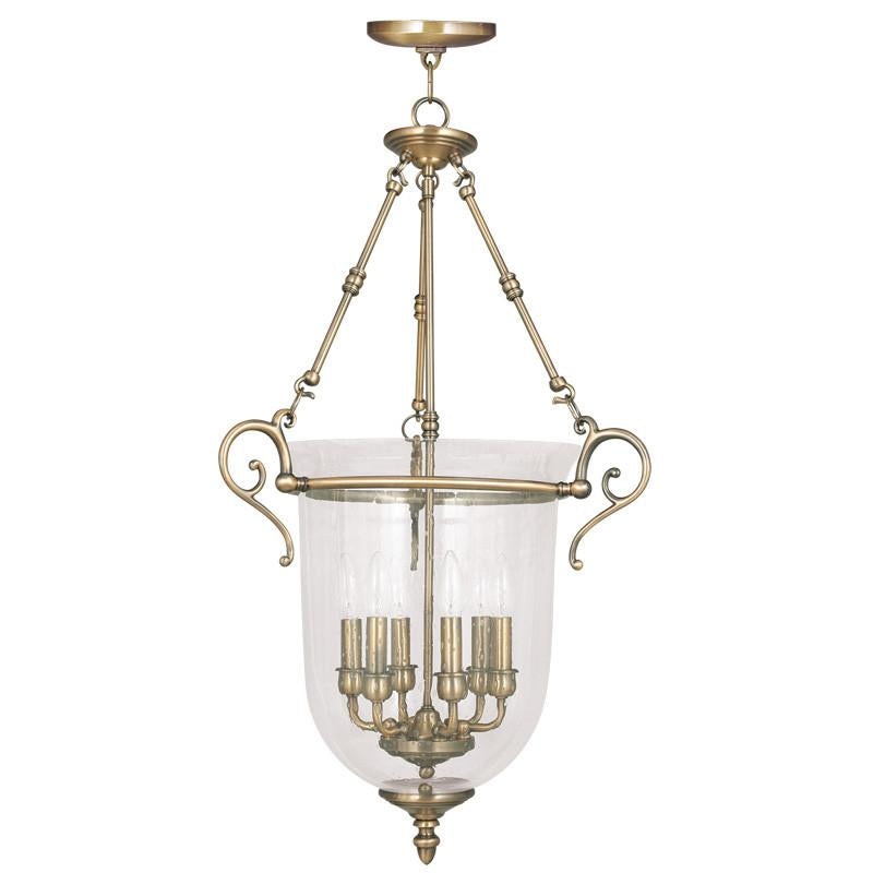 Livex Legacy 6 Light Antique Brass Chain Lantern - C185-5026-01