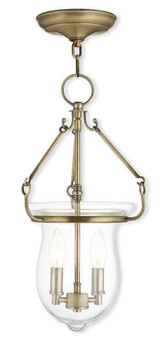 Livex Canterbury 2 Light Antique Brass Pendant - C185-50294-01