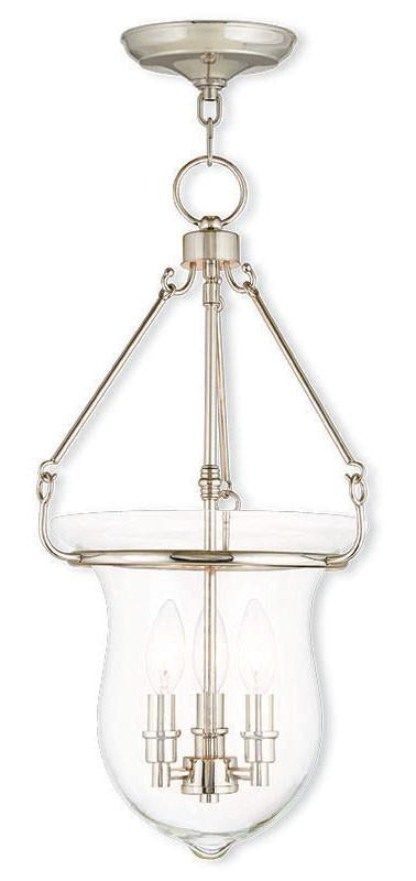 Livex Canterbury 3 Light Polished Nickel Pendant - C185-50296-35