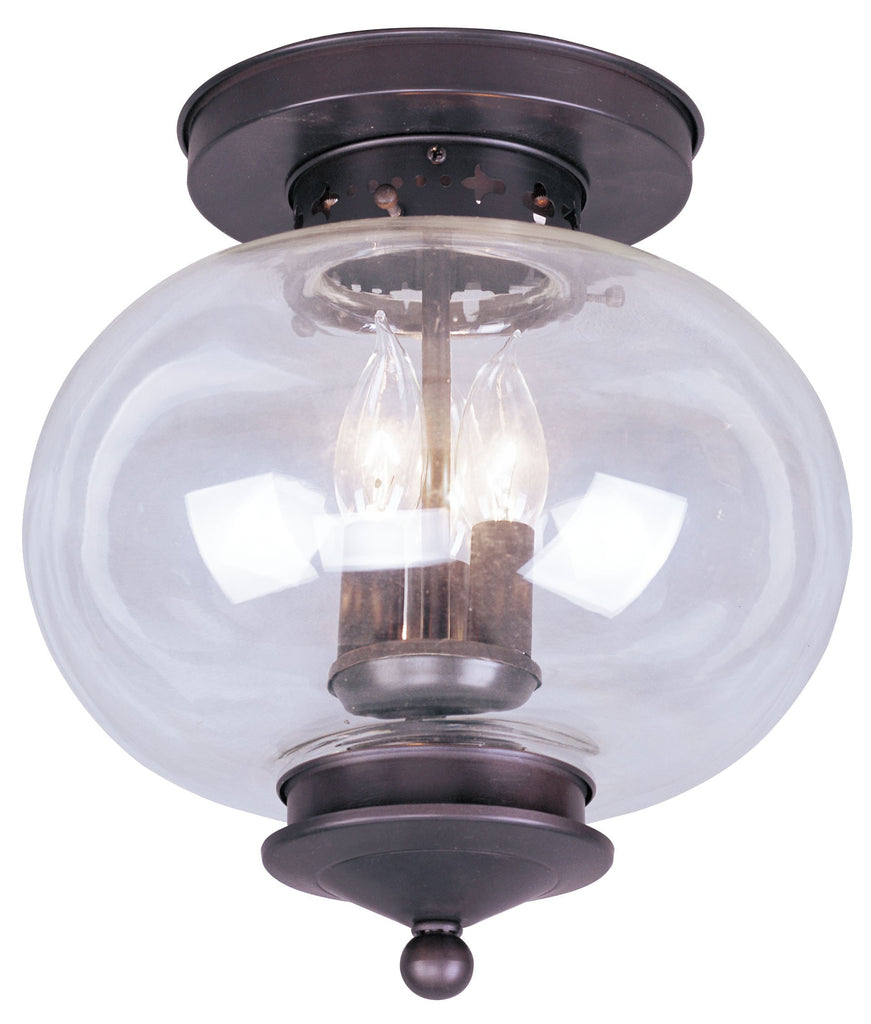 Livex Harbor 3 Light Bronze Ceiling Mount - C185-5033-07