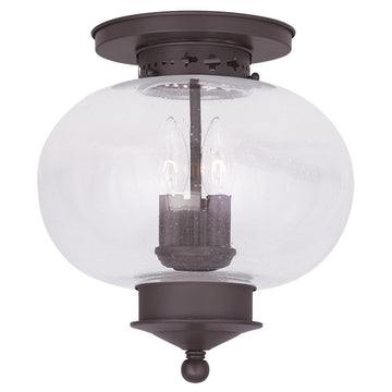 Livex Harbor 3 Light Bronze Ceiling Mount - C185-5037-07