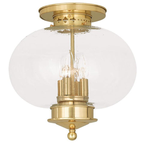 Livex Harbor 4 Light Polished Brass Ceiling Mount - C185-5038-02