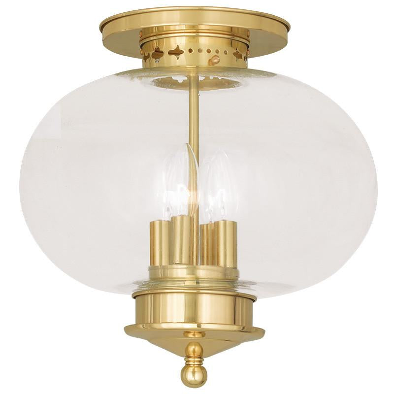 Livex Harbor 4 Light Polished Brass Ceiling Mount - C185-5039-02