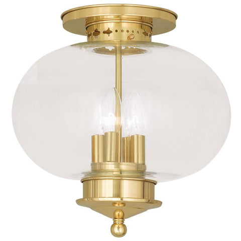 Livex Harbor 4 Light Polished Brass Ceiling Mount - C185-5039-02