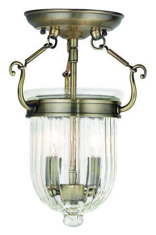 Livex Coventry 2 Light Antique Brass Ceiling Mount - C185-50512-01