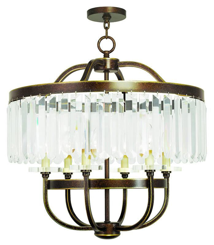 Livex Ashton 6 Light Palacial Bronze Chandelier - C185-50546-64