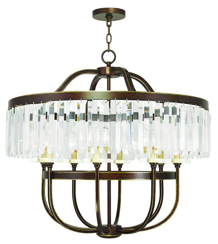 Livex Ashton 8 Light Palacial Bronze Chandelier - C185-50549-64