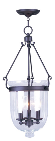 Livex Jefferson 3 Light Bronze Chain Lantern  - C185-5064-07