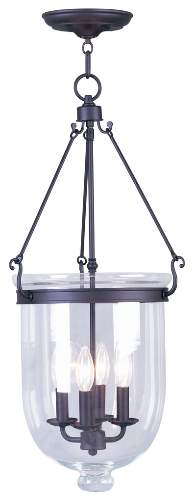 Livex Jefferson 4 Light Bronze Chain Lantern  - C185-5065-07