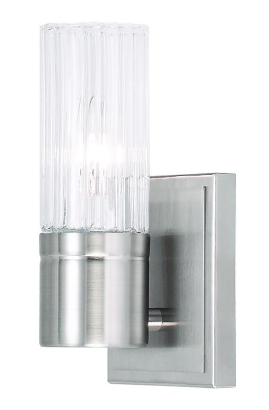 Livex Midtown  1 Light Brushed Nickel Wall Sconce - C185-50681-91