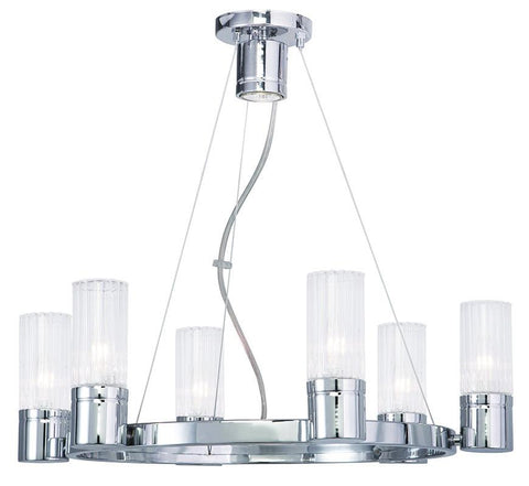 Livex Midtown  6 Light Polished Chrome Chandelier - C185-50696-05