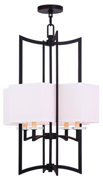 Livex Woodland Park  4 Light Olde Bronze Foyer Chandelier - C185-50707-67