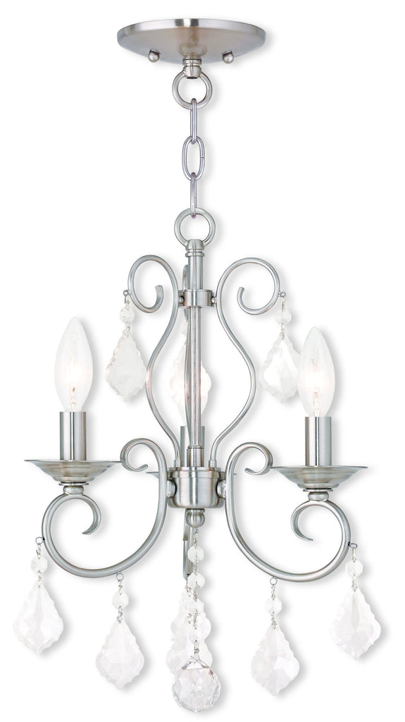 Livex Donatella 3 Light BN Mini Chandelier/Ceiling Mount - C185-50763-91