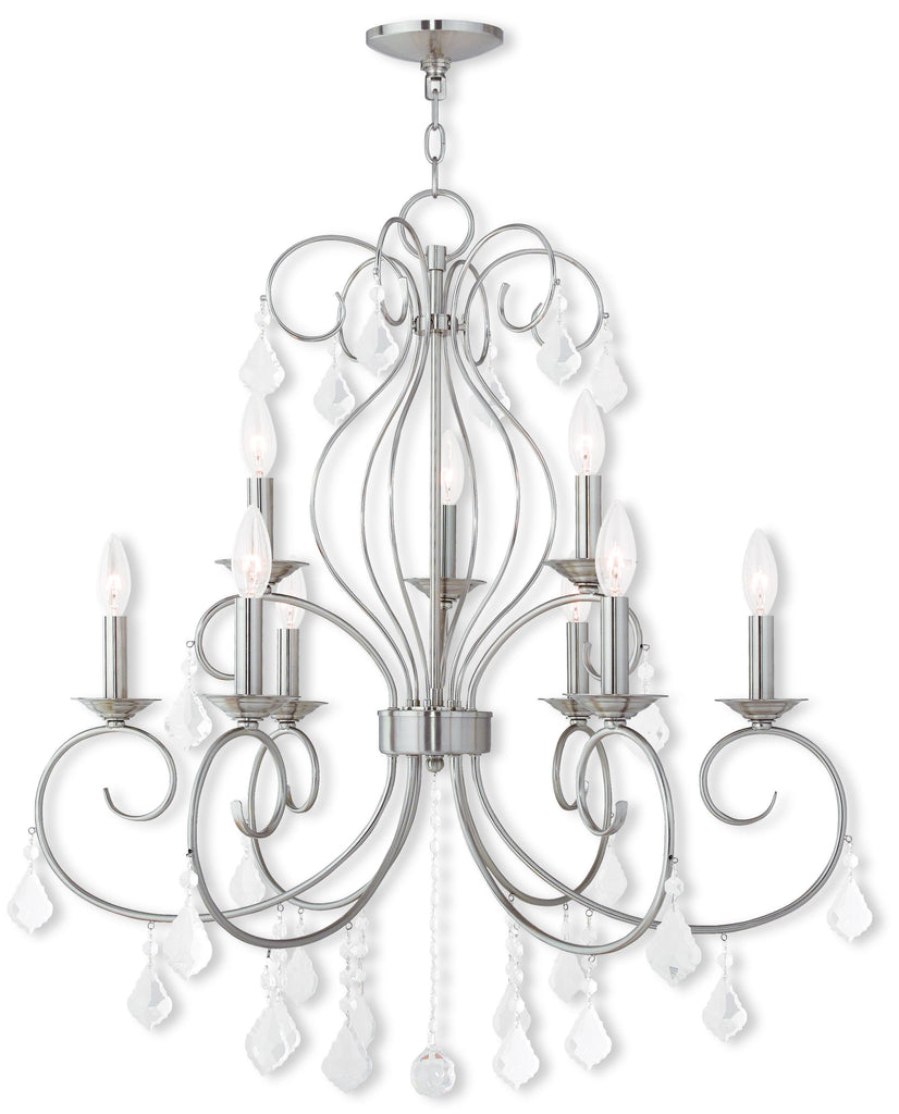 Livex Donatella 6 Light + 3 Light BN Chandelier - C185-50769-91