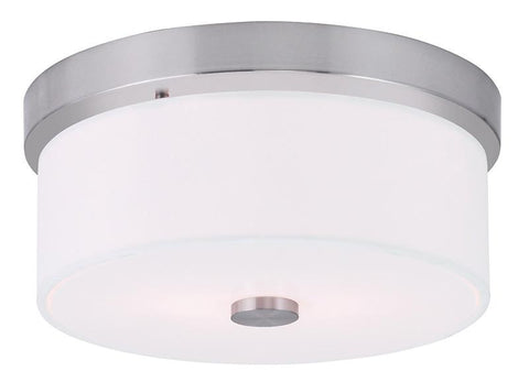 Livex Meridian  2 Light Brushed Nickel Ceiling Mount - C185-50862-91