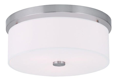 Livex Meridian  2 Light Brushed Nickel Ceiling Mount - C185-50863-91