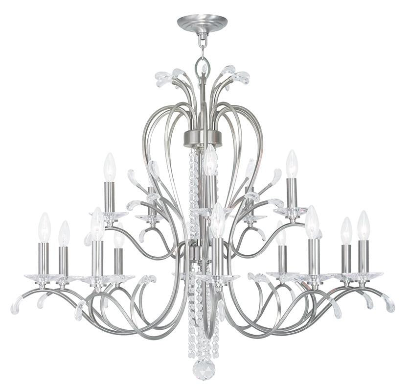 Livex Serafina 10 Light + 5 Light BN Chandelier - C185-51009-91