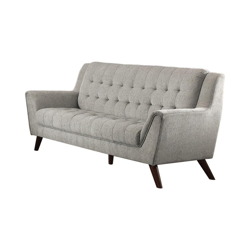 Set of 2 - Natalia Upholstered Sofa + Loveseat Dove Grey - D300-10093