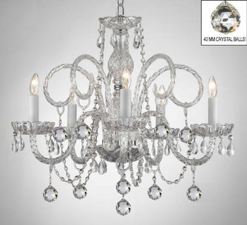 All Crystal Chandelier With Crystal Balls - A46-B6/385/5