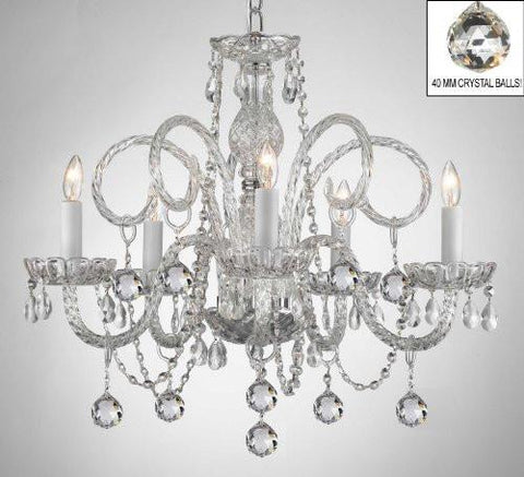 All Crystal Chandelier With Crystal Balls - A46-B6/385/5