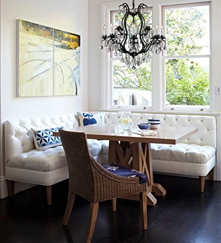 Set of 2- Wrought Iron Crystal Chandelier Lighting Chandeliers H30" x W28" - A500-2EA 3034/8+4