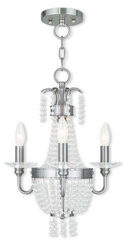 Livex Valentina 3 Light BN Mini Chandelier/Ceiling Mount - C185-51843-91