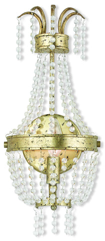 Livex Valentina 1 Light Winter Gold Wall Sconce - C185-51872-28