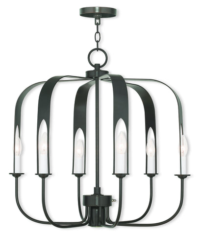 Livex Addison 6 Light + 1 Light EBZ Chandelier - C185-51936-92