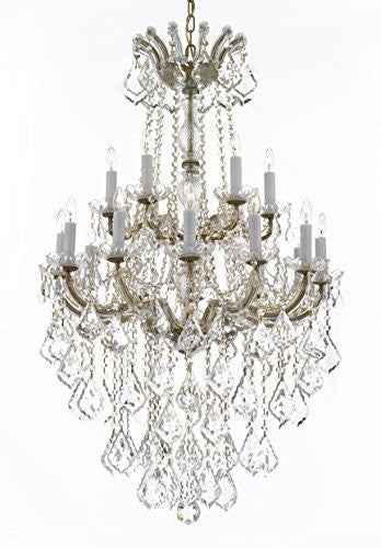 Swarovski Crystal Trimmed Chandelier Maria Theresa Crystal Chandelier Chandeliers Lighting H 50" X W 30" - Great For Dining Room Entryway Or Living Room - A500-B13/152/18Sw