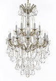 Swarovski Crystal Trimmed Chandelier Maria Theresa Crystal Chandelier Chandeliers Lighting H 50" X W 30" - Great For Dining Room Entryway Or Living Room - A500-B13/152/18Sw