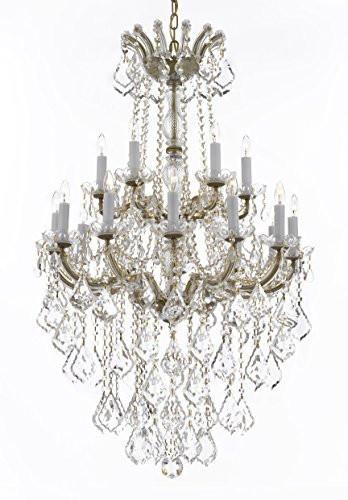 Swarovski Crystal Trimmed Chandelier Maria Theresa Crystal Chandelier Chandeliers Lighting H 50" X W 30" - Great For Dining Room Entryway Or Living Room - A83-B13/152/18Sw