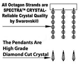 Made with Swarovski Crystal French Empire Crystal Chandelier Lighting H50" X W24" Good for Foyer, Entryway, Family Room, Living Room and More! - A93-CS/870/15SW