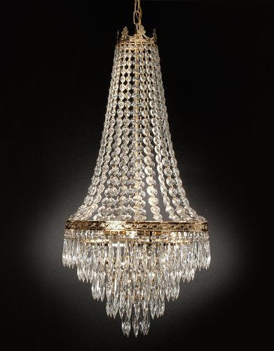 French Empire Crystal Chandelier Lighting Empress Crystal (Tm) H30" X W17" - Go-J10-CG/26026/4