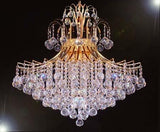 Swarovski Crystal Trimmed Chandelier Chandelier Lighting Dressed W/ Swarovski Crystal H30" X W24" - J10-CG/26055/9Sw