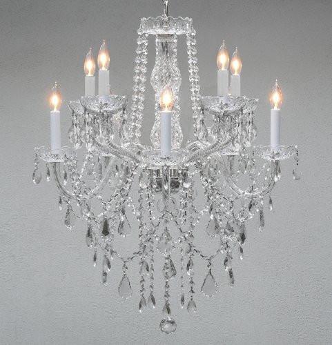 Chandelier Lighting Crystal Chandeliers H 30" W 24" 10 Lights - G46-B13/1122/5+5