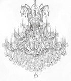 Swarovski Crystal Trimmed Chandelier Large Foyer / Entryway Maria Theresa Crystal Chandelier Lighting H 60" W 52" - Gb104-Silver/B12/2756/36+1Sw