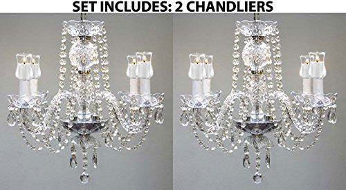 Set Of 2 - Chandeliers Lighting W/ Votive Candles H 17 For Indoor / Outdoor Use Great For Outdoor Events Hang From Trees / Gazebo / Pergola / Porch / Patio / Tent - 2Ea J10-B31/26098/4