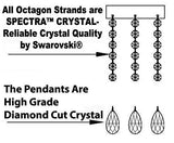 Crystal Chandelier Lighting Dressed with Swarovski Crystal H27 X W32 - Good for Dining Room, Foyer, Entryway, Family Room and More! - G46-385/6+6SW