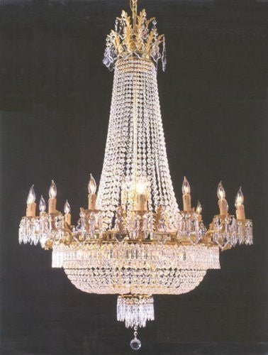 Swarovski Crystal Trimmed Chandelier French Empire Crystal Chandelier Lighting 44X66 34 Lights - Perfect For An Entryway Or Foyer - J10-CG/26082/18+16 Sw