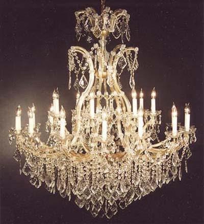 Large Foyer / Entryway Maria Theresa Empress Crystal (Tm) Chandelier Lighting H 52" W 46" - Go-A83-52/2Mt/24+1