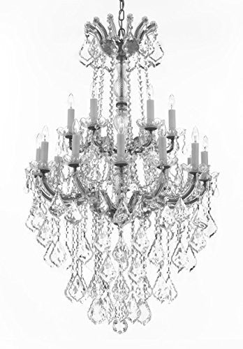 Swarovski Crystal Trimmed Chandelier Maria Theresa Crystal Chandelier Chandeliers Lighting H 50" X W 30" - Great For Dining Room Entryway Or Living Room - A500-B13/Cs/152/18Sw