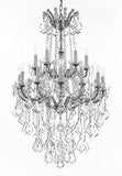 Swarovski Crystal Trimmed Chandelier Maria Theresa Crystal Chandelier Chandeliers Lighting H 50" X W 30" - Great For Dining Room Entryway Or Living Room - A83-B13/Cs/152/18Sw