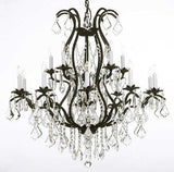 Set of 2 - Wrought Iron Chandelier Crystal Chandeliers Lighting H36" X W36" - 2EA 3034/10+5