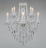 Swarovski Crystal Trimmed Chandelier Chandelier Lighting Crystal Chandeliers H 30" W 24" 10 Lights - G46-B13/1122/5+5 Sw