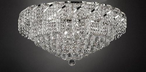 French Empire Empress Crystal(Tm) Flush Chandelier Lighting H 13" W 26" - Cjd-Flush/Cs/2173/26