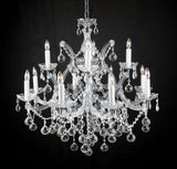 Swarovski Crystal Trimmed Chandelier New Lighting Chandelier W/ Crystal Balls 28 X 30 - A500-Silver/Balls/21532/12+1 Sw