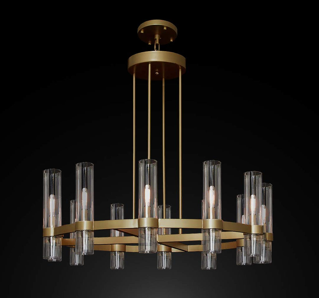 Inspired Ravelle Style Round Chandelier 36" Vintage Barn Metal Industrial Loft Rustic Lighting
