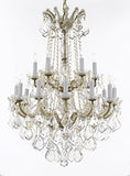 Swarovski Crystal Trimmed Chandelier Maria Theresa Crystal Chandelier Chandeliers Lighting H 36" X W 28" - Great For Dining Room Entryway Or Living Room - A500-B12/152/18Sw