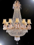 Swarovski Crystal Trimmed Chandelier Empire Crystal Chandelier Lighting With Shades - A500-Whiteshades/1280/8+4 Sw