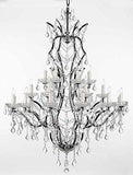 Swarovski Crystal Trimmed Chandelier 19Th C. Baroque Iron & Crystal Chandelier Lighting H 52" X W 41" - A83-996/25 Sw